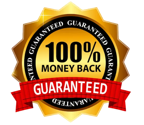 100% Money Back Guarantee Badge